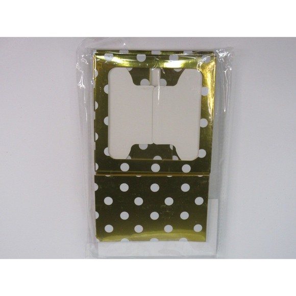 Celebrate Treat Boxes with Window & Cupcake Insert Gold White Polka Dots 3ct ea - Picture 7 of 14